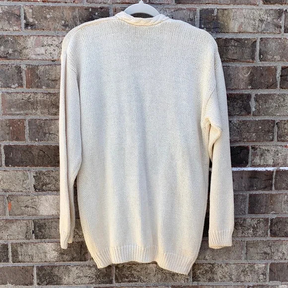 Take 50% OFF- Max Studio Cream Floral V-Neck Button-Up Cardigan, Size-S - Picture 10 of 13